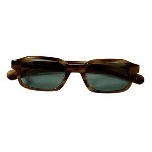 Flatlist Hanky Sunglasses in Dizzying Blue Tortoise Solid Teal Lens